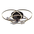 Globo - ściemnialny wentylator sufitowy LED/40W/230V 3000-6500K czarny + pilot zdalnego sterowania