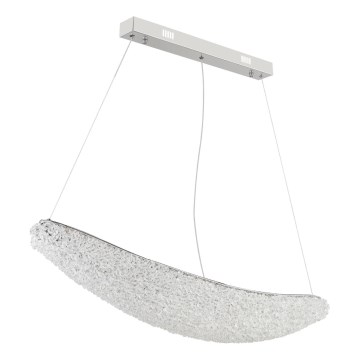 Globo - ściemnialny żyrandol LED na linkach LED/40W/230V 2700-6000K chrom błyszczący + pilot zdalnego sterowania