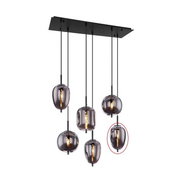 Globo - Zamienny klosz do żyrandola BLACKY E14, czarny, śr. 15,8 cm