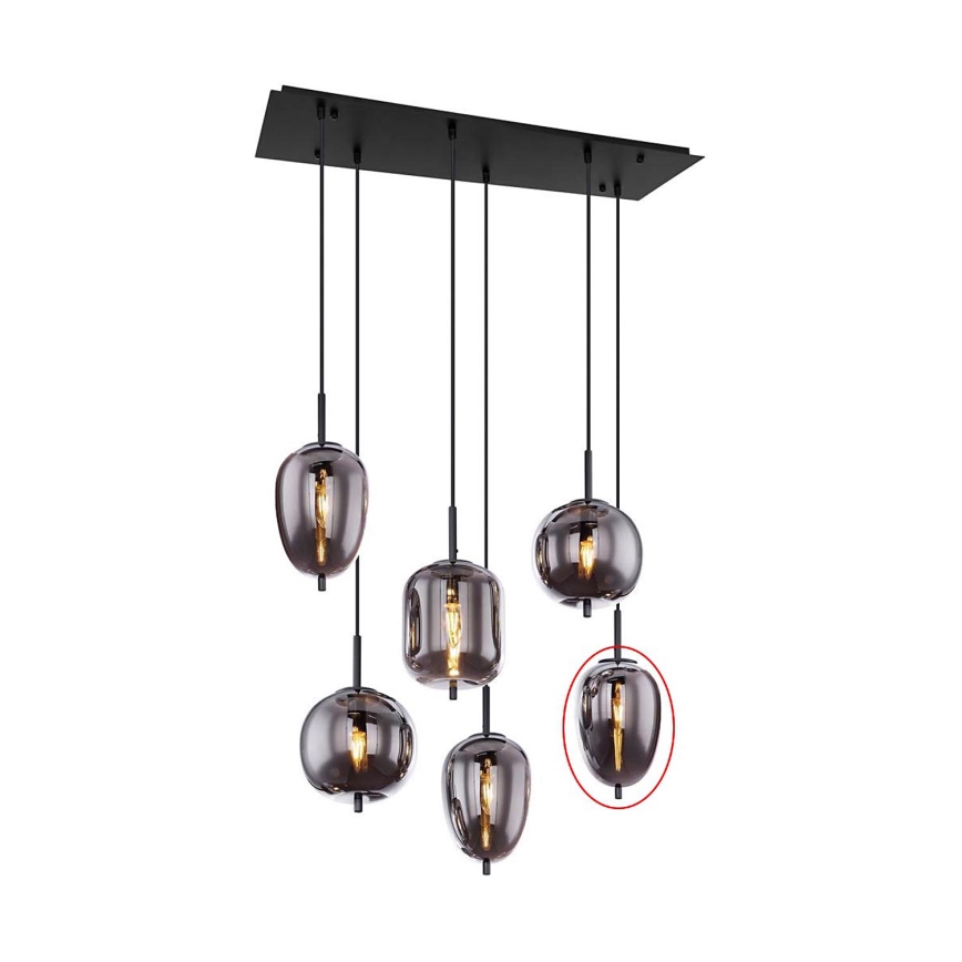 Globo - Zamienny klosz do żyrandola BLACKY E14, czarny, śr. 15,8 cm