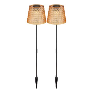 Globo - ZESTAW 2x LED Oświetlenie solarne LED/0,06W/3V IP44 pomarańczowe
