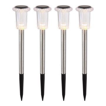 Globo - ZESTAW 4x LED Lampa solarna LED/0,06W/1,2V IP44 100 mAh
