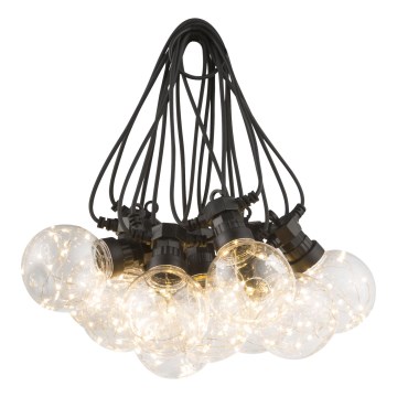 Globo - Zewnętrzny łańcuch dekoracyjny LED 10xLED/0,27W/230V 7,5 m IP44 czarny