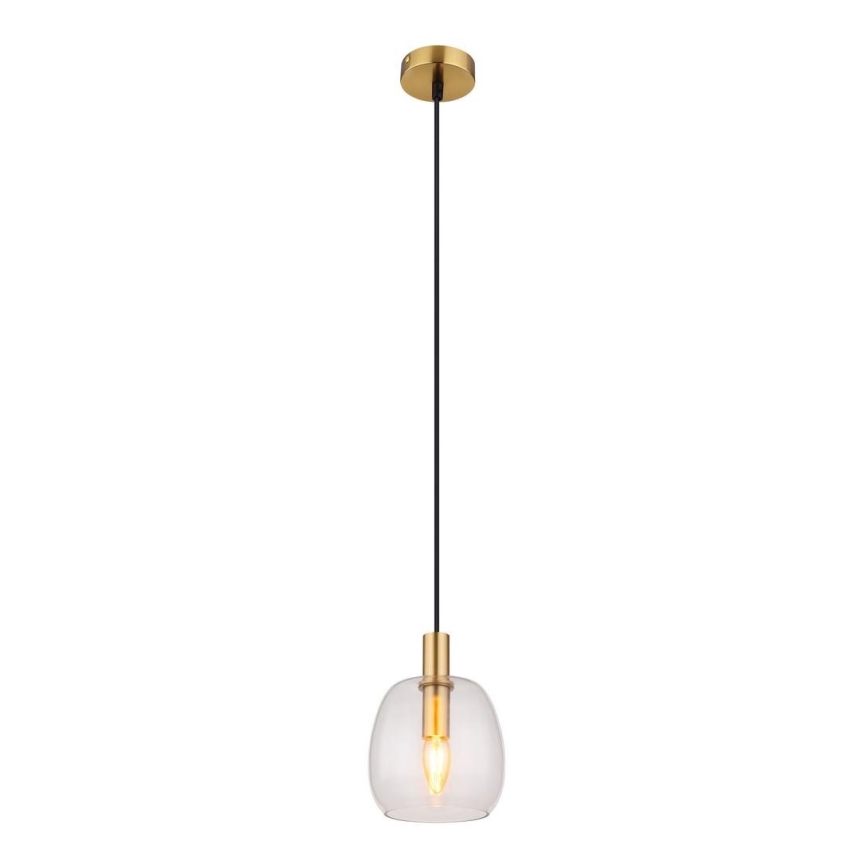 Globo - Żyrandol na lince 1xE14/40W/230V śr. 16 cm mosiądz