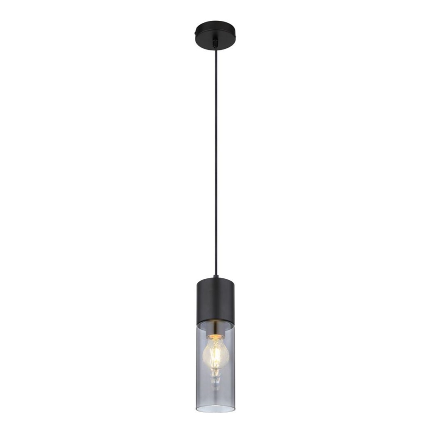Globo - Żyrandol na lince 1xE27/25W/230V śr. 10,5 cm czarny