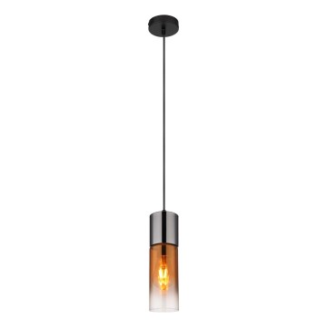Globo - Żyrandol na lince 1xE27/25W/230V śr. 10,5 cm czarny/miedź