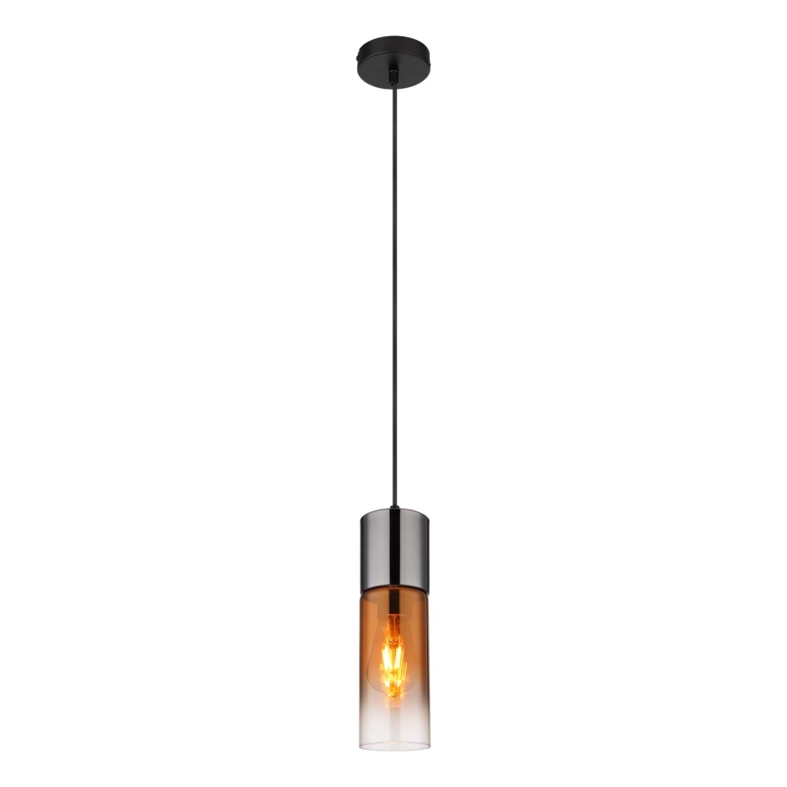 Globo - Żyrandol na lince 1xE27/25W/230V śr. 10,5 cm czarny/miedź