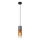 Globo - Żyrandol na lince 1xE27/25W/230V śr. 10,5 cm czarny/miedź