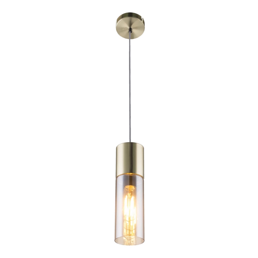 Globo - Żyrandol na lince 1xE27/25W/230V śr. 10,5 cm mosiądz