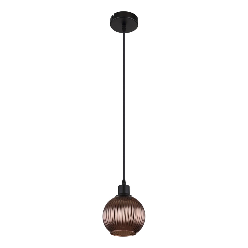 Globo - Żyrandol na lince 1xE27/25W/230V śr. 15 cm miedź
