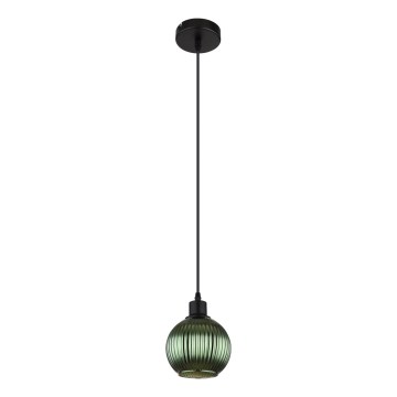 Globo - Żyrandol na lince 1xE27/25W/230V śr. 15 cm zielony