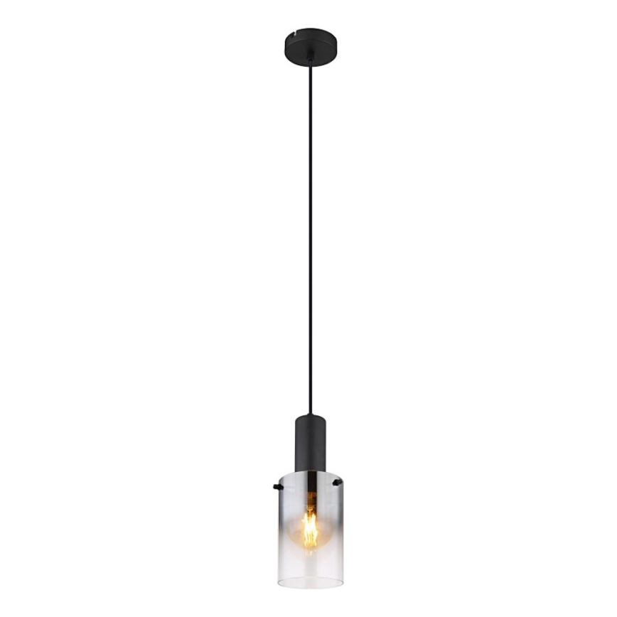 Globo - Żyrandol na lince 1xE27/40W/230V śr. 12,5 cm czarny