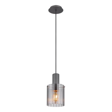 Globo - Żyrandol na lince 1xE27/40W/230V śr. 18 cm szary