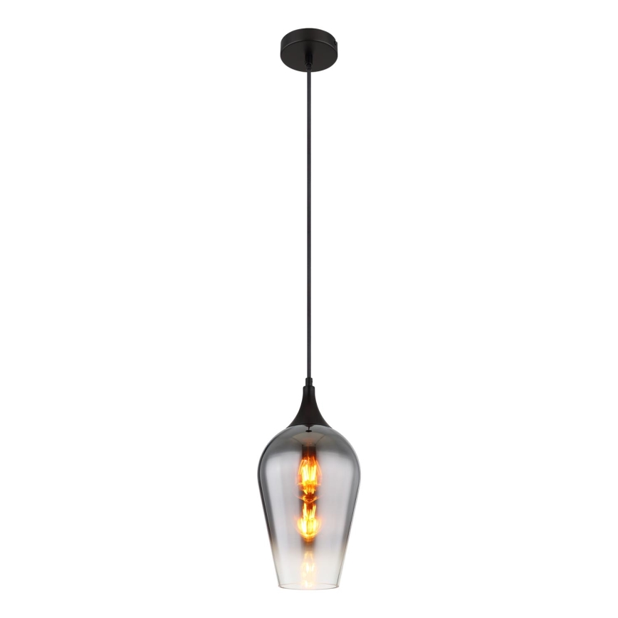 Globo - Żyrandol na lince 1xE27/60W/230V śr. 18 cm czarny