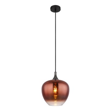 Globo - Żyrandol na lince 1xE27/60W/230V śr. 24 cm miedź