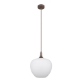 Globo - Żyrandol na lince 1xE27/60W/230V śr. 29 cm biały/brązowy