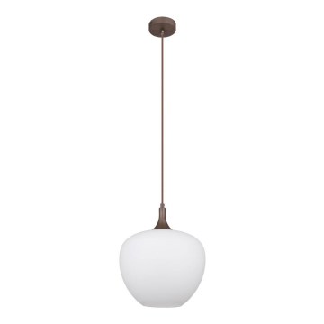 Globo - Żyrandol na lince 1xE27/60W/230V śr. 29 cm biały/brązowy