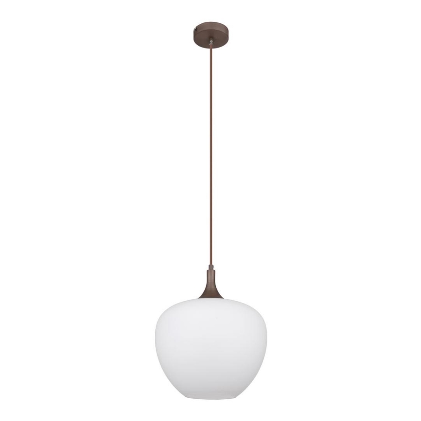 Globo - Żyrandol na lince 1xE27/60W/230V śr. 29 cm biały/brązowy