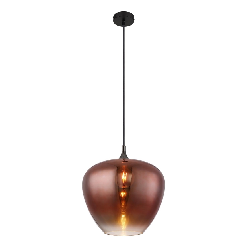 Globo - Żyrandol na lince 1xE27/60W/230V śr. 40 cm miedź