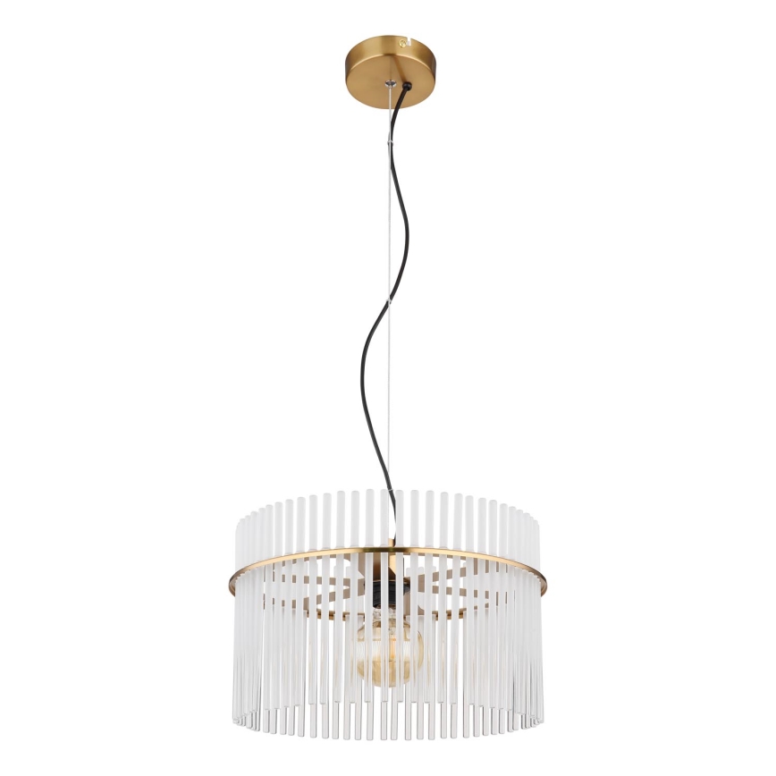 Globo - Żyrandol na lince 1xE27/60W/230V śr. 40 cm złoty