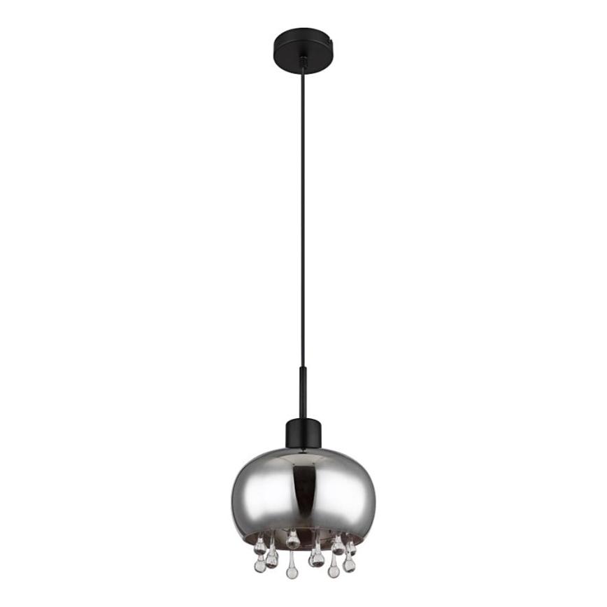 Globo - Żyrandol na lince 1xE27/9W/230V śr. 21 cm czarny