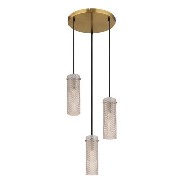 Globo - Żyrandol na lince 3xE14/40W/230V złoty