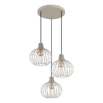 Globo - Żyrandol na lince 3xE27/40W/230V beżowy