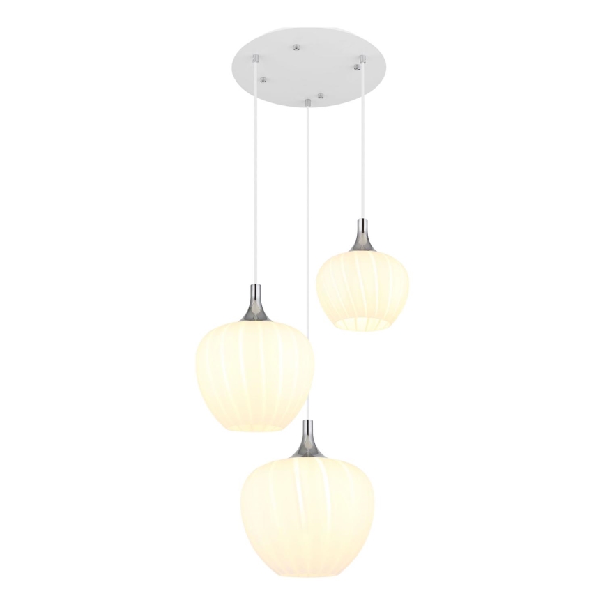 Globo - Żyrandol na lince 3xE27/40W/230V biały
