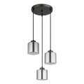 Globo - Żyrandol na lince 3xE27/60W/230V chrom błyszczący śr. 33 cm