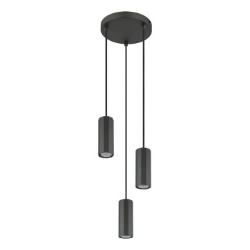 Globo - Żyrandol na lince 3xGU10/25W/230V czarny