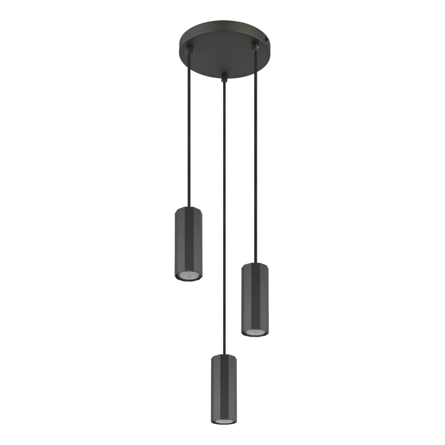 Globo - Żyrandol na lince 3xGU10/25W/230V czarny