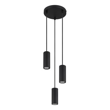 Globo - Żyrandol na lince 3xGU10/25W/230V czarny
