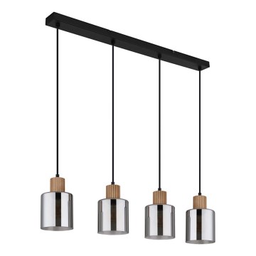 Globo - Żyrandol na lince 4xE27/25W/230V czarny