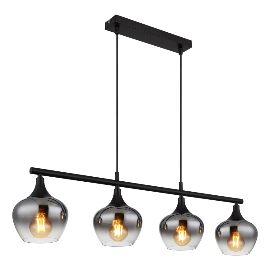 Globo - Żyrandol na lince 4xE27/40W/230V czarne