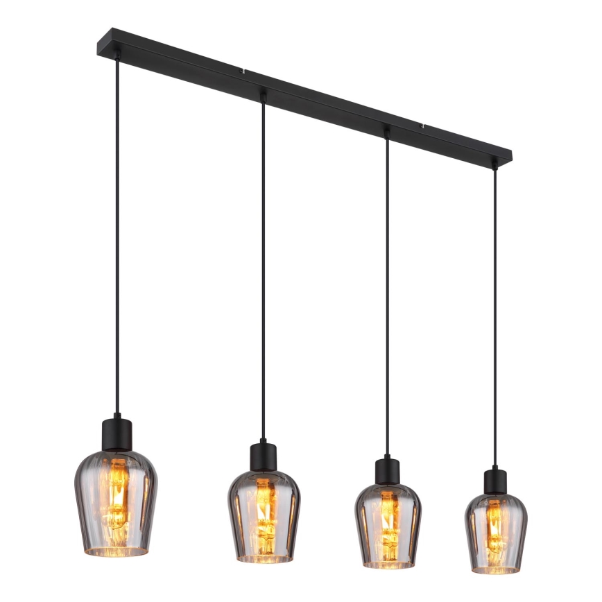 Globo - Żyrandol na lince 4xE27/40W/230V czarne