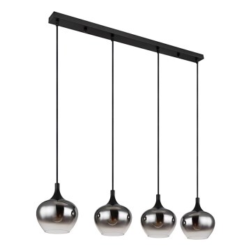 Globo - Żyrandol na lince 4xE27/40W/230V czarny