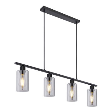 Globo - Żyrandol na lince 4xE27/60W/230V czarny