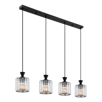 Globo - Żyrandol na lince 4xE27/60W/230V czarny