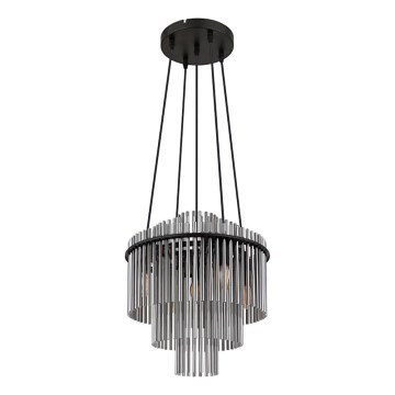 Globo - Żyrandol na lince 5xE14/40W/230V czarny