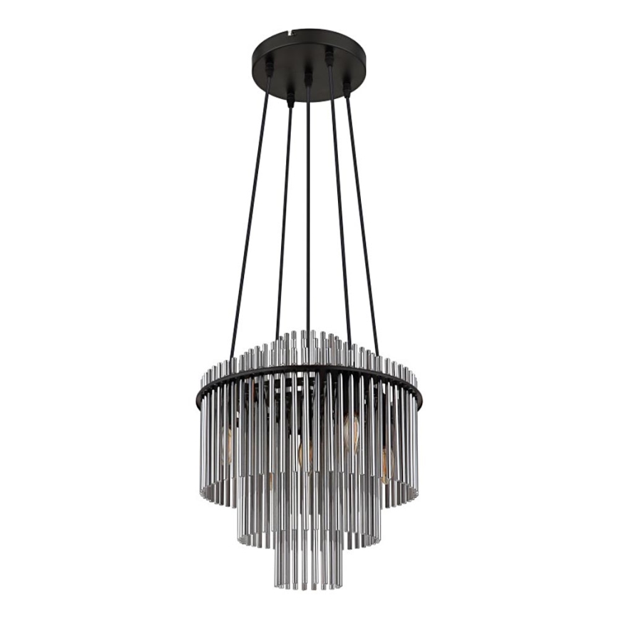 Globo - Żyrandol na lince 5xE14/40W/230V czarny