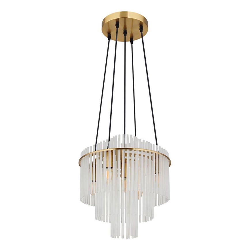 Globo - Żyrandol na lince 5xE14/40W/230V złoty