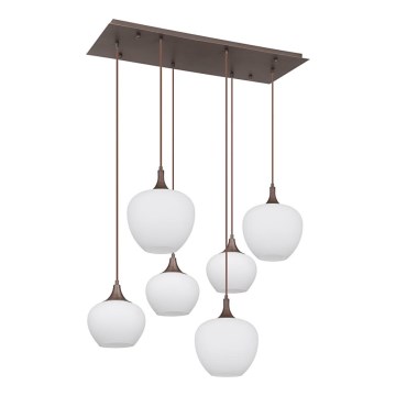 Globo - Żyrandol na lince 6xE27/40W/230V biały