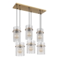 Globo - Żyrandol na lince 6xE27/60W/230V złoty