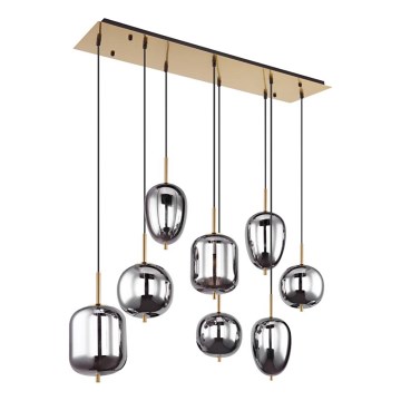 Globo - Żyrandol na lince 8xE14/40W/230V dymny