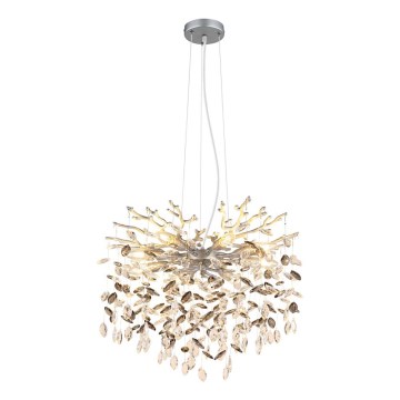 Globo - Żyrandol na lince 8xE14/40W/230V srebrny