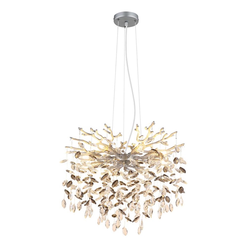 Globo - Żyrandol na lince 8xE14/40W/230V srebrny