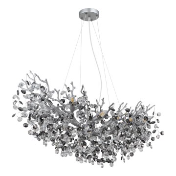 Globo - Żyrandol na linkach 10xE14/40W/230V srebrny