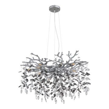 Globo - Żyrandol na linkach 10xE14/40W/230V srebrny