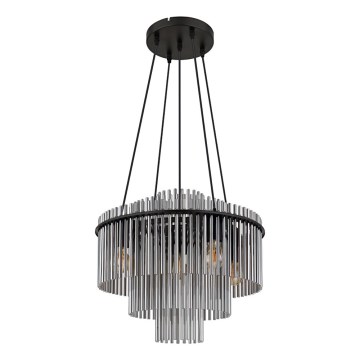 Globo - Żyrandol na przewodzie 5xE27/60W/230V czarny