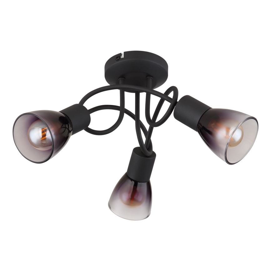 Globo - Żyrandol natynkowy 3xE14/25W/230V czarny